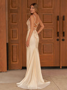 Fernanda |Mermaid Spaghetti Straps Satin Prom Dress - KissProm