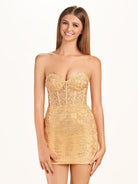 Jasmine | Pink Tight Short Homecoming Dress with Appliques - KissProm