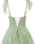 Aline Short Sweetheart Tulle Floral Homecoming Dress