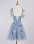 Aline Short Sweetheart Tulle Floral Homecoming Dress