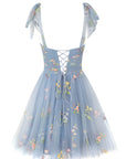 Aline Short Sweetheart Tulle Floral Homecoming Dress