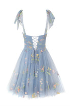 Claire | Aline Short Sweetheart Tulle Floral Homecoming Dress - KissProm