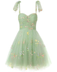 Aline Short Sweetheart Tulle Floral Homecoming Dress