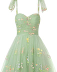 Aline Short Sweetheart Tulle Floral Homecoming Dress