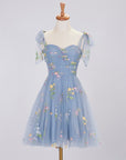 Aline Short Sweetheart Tulle Floral Homecoming Dress