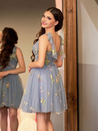 Claire | A Line Sweetheart Tulle Floral Short Homecoming Dress - KissProm