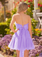 Clarissa |A Line Fuchsia Tulle Strapless Homecoming Dress - KissProm