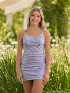 Corli | Sheath Scoop Neck Appliqued Lace Homecoming Dress - KissProm