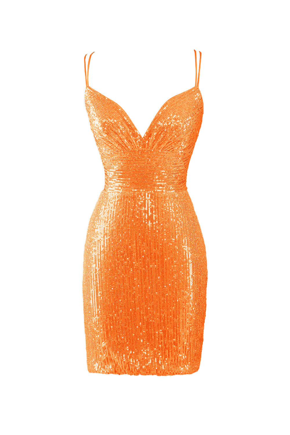 Bodycon V Neck Blue Sequins Homecoming Dress