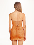 Damaris | Blue Tight Lace Short Homecoming Dress with Appliques - KissProm