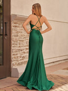 Elisabeth | Mermaid Spaghetti Straps Jersey Prom Dress with Slit - KissProm