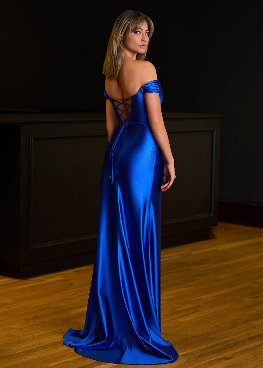 Adelaide |Mermaid Satin Long Prom Dress with Slit - KissProm