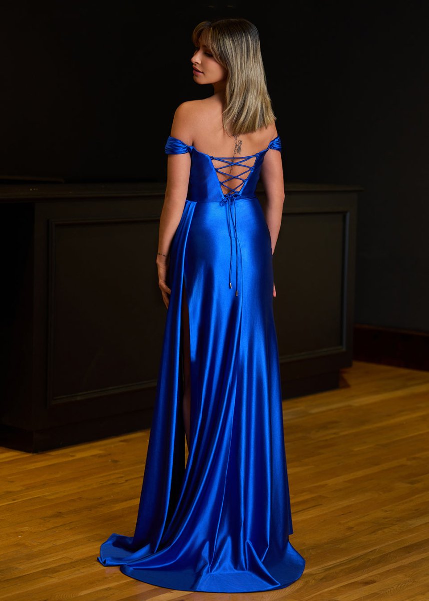 Adelaide |Mermaid Satin Long Prom Dress with Slit - KissProm