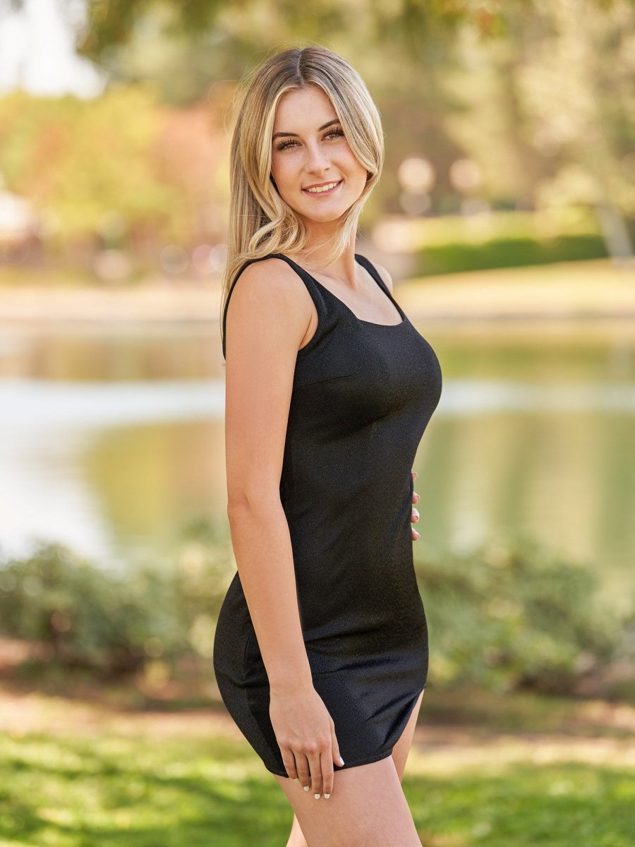 Eden | Sheath Square Neck Homecoming Dress with Slit - KissProm