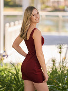 Eden | Sheath Square Neck Homecoming Dress with Slit - KissProm