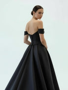 KissDress-Elly  Elegant A-Line Off the Shoulder White Satin Wedding Dresses