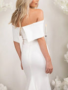 KissDress-Elegant Trumpet Mermaid Off-The-Shoulder Elastic Satin Wedding Dresses