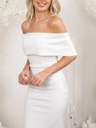 KissDress-Elegant Trumpet Mermaid Off-The-Shoulder Elastic Satin Wedding Dresses