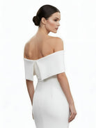 KissDress-Elegant Trumpet Mermaid Off-The-Shoulder Elastic Satin Wedding Dresses