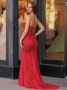 Evie |Mermaid Sweetheart Neck Lace Long Prom Dress With Appliques - KissProm