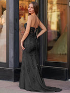 Evie |Mermaid Sweetheart Neck Lace Long Prom Dress With Appliques - KissProm