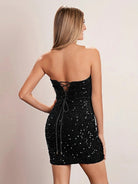 Evora | Bodycon Royal Blue Sweetheart Sequin Short Homecoming Dresses - KissProm