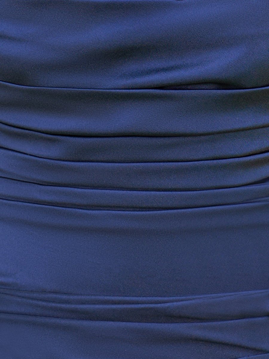 Felisia | Bodycon Satin Strapless Homecoming Dress with Lace and Gloves - KissProm