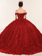 Illa | Ball Gown Organza Sweetheart Burgundy Quinceanera Dress - KissProm