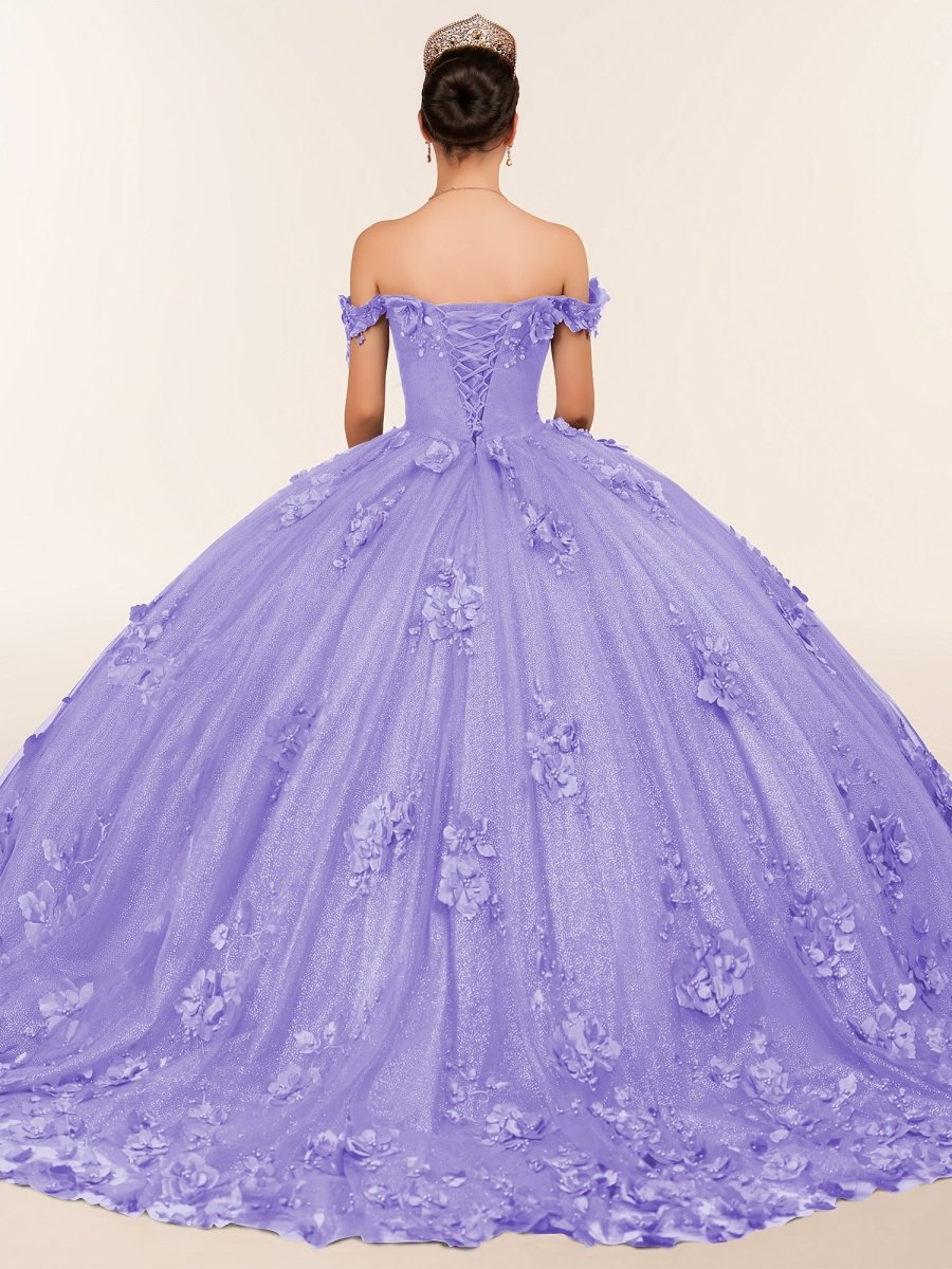 Illa | Ball Gown Organza Sweetheart Burgundy Quinceanera Dress - KissProm