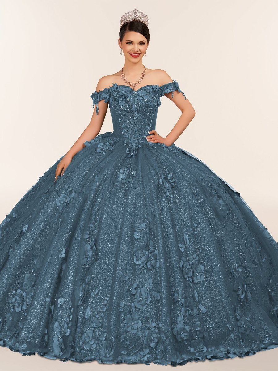 Illa | Ball Gown Organza Sweetheart Burgundy Quinceanera Dress - KissProm