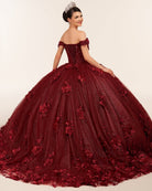 Illa | Ball Gown Organza Sweetheart Burgundy Quinceanera Dress - KissProm