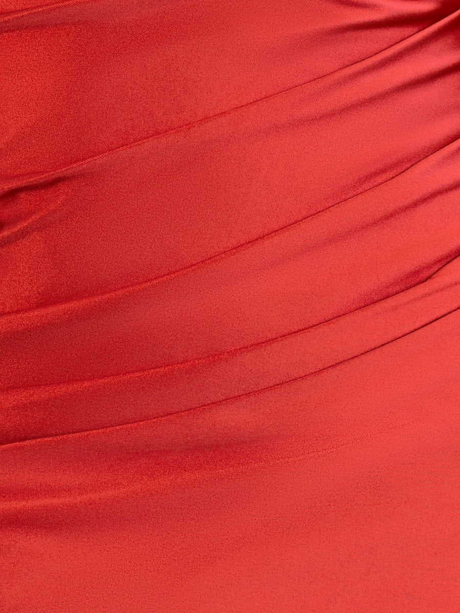 Hazel | Sheath Red One Shoulder Satin Tight Homecoming Dress - KissProm