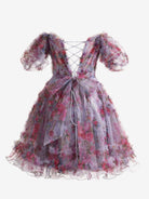 Ivana |A Line Off the Shoulder Floral Printed Homecoming Dress - KissProm