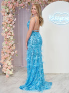 Sonia | Jade Sequin Lace V Neck Mermaid Prom Dresses with Slit - KissProm
