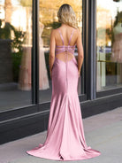 Janiyah |Mermaid V Neck Beaded Jersey Prom Dress with Slit - KissProm