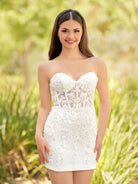Jasmine | Pink Tight Short Homecoming Dress with Appliques - KissProm