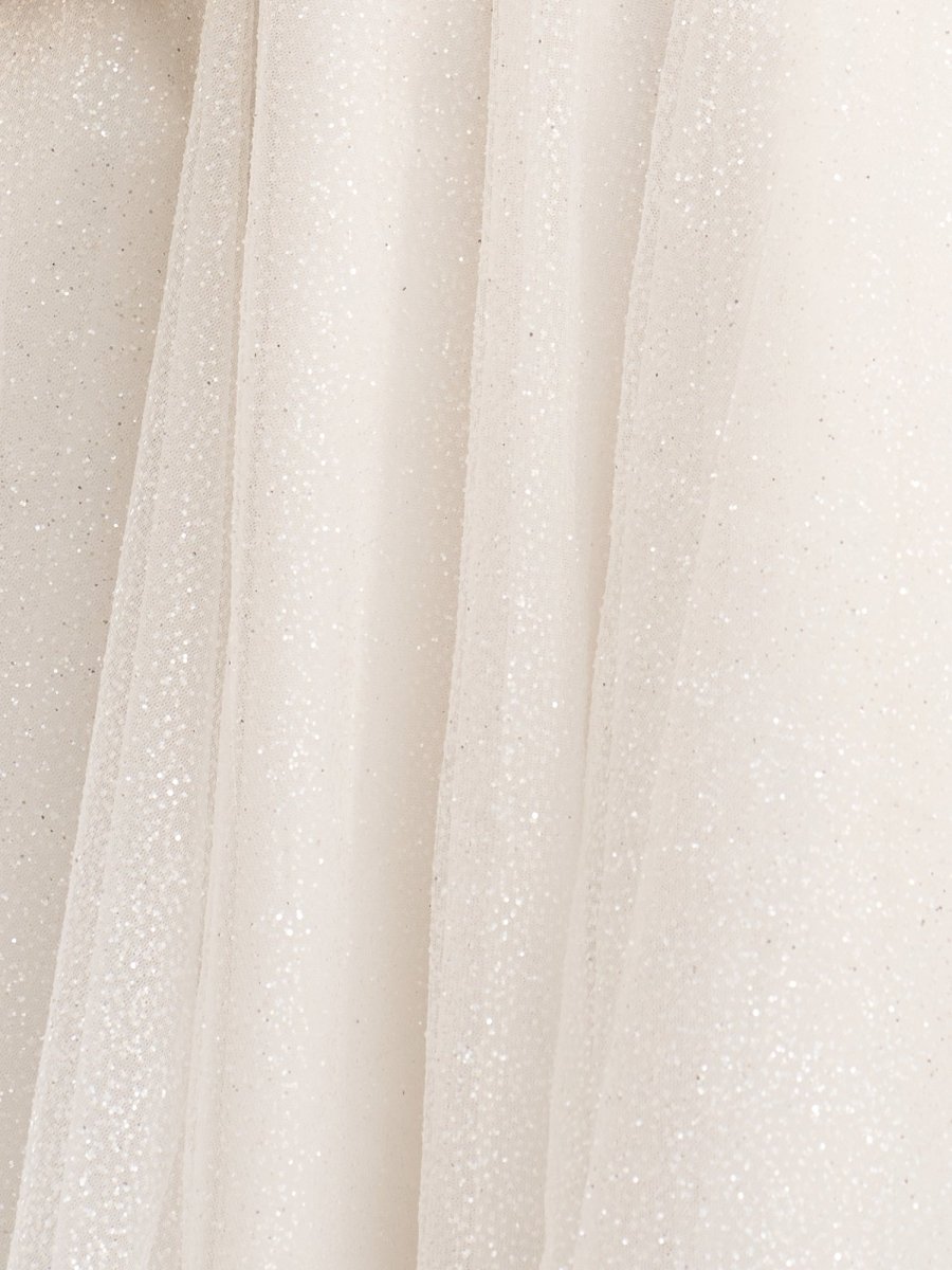 Jessalyn | A - Line Tie Shoulder Ivory Spraying Short Party Dress - KissProm