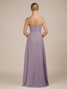 KissDress-Jovienne Dusk Sheath Scoop Neck Chiffon Long Bridesmaid Dress with Slit