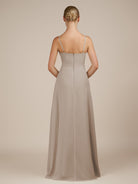 KissDress-Jovienne Frost Sheath Scoop Neck Chiffon Long Bridesmaid Dress with Slit