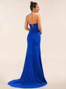 Lemus | Sweetheart Black Mermaid Prom Dress with Bow - KissProm