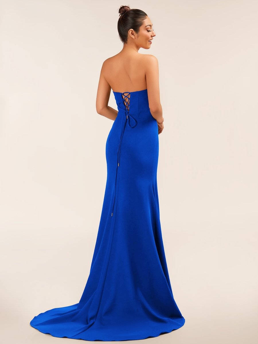 Lemus | Sweetheart Black Mermaid Prom Dress with Bow - KissProm