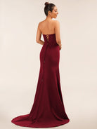 Lemus | Sweetheart Black Mermaid Prom Dress with Bow - KissProm