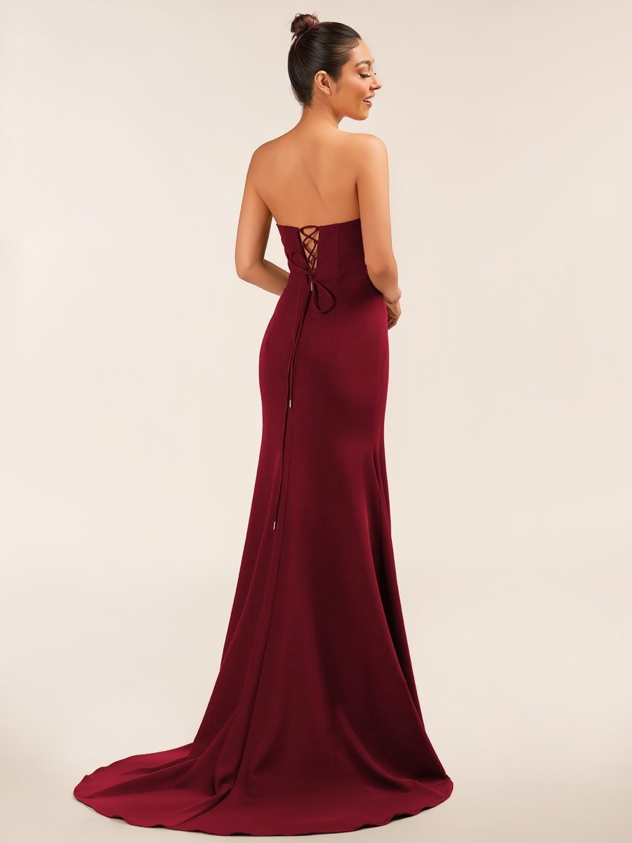 Lemus | Sweetheart Black Mermaid Prom Dress with Bow - KissProm