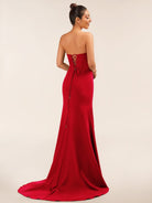 Lemus | Sweetheart Black Mermaid Prom Dress with Bow - KissProm