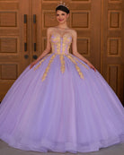 Lilac Sweetheart Sleeveless Quinceanera Dresses with Appliques - KissProm