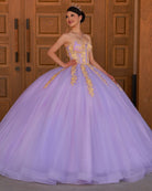 Lilac Sweetheart Sleeveless Quinceanera Dresses with Appliques - KissProm