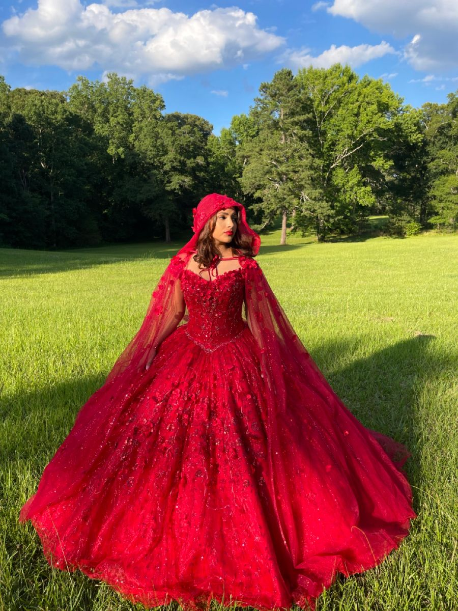 Red quinceanera dresses sales