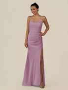 KissDress-Myka Wisteria Sheath Chiffon Spaghetti Straps Long Bridesmaid Dress with Sequins