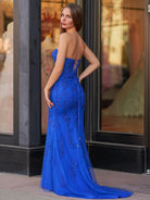 Evie |Mermaid Sweetheart Neck Lace Long Prom Dress With Appliques - KissProm