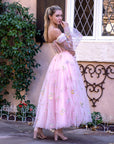 Sweetheart Neck Off the Shoulder Embroidered Tulle Prom Dress